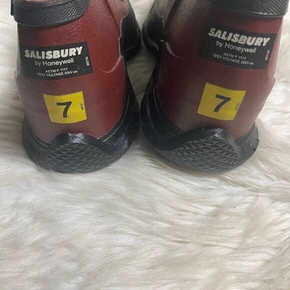 SALISBURY  Burgundy & Black ASTM  F 1117 SIZE 7 Overshoe Men' TEST VOLTAGE 20KV - Picture 6 of 8